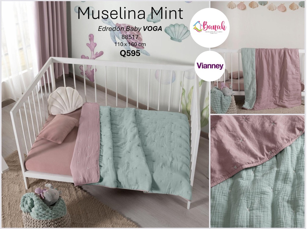 Edredón Baby Voga Muselina Mint