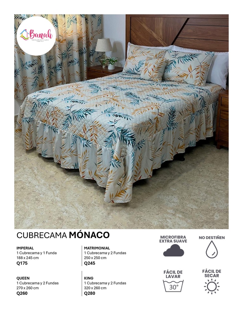 Cubrecama Mónaco