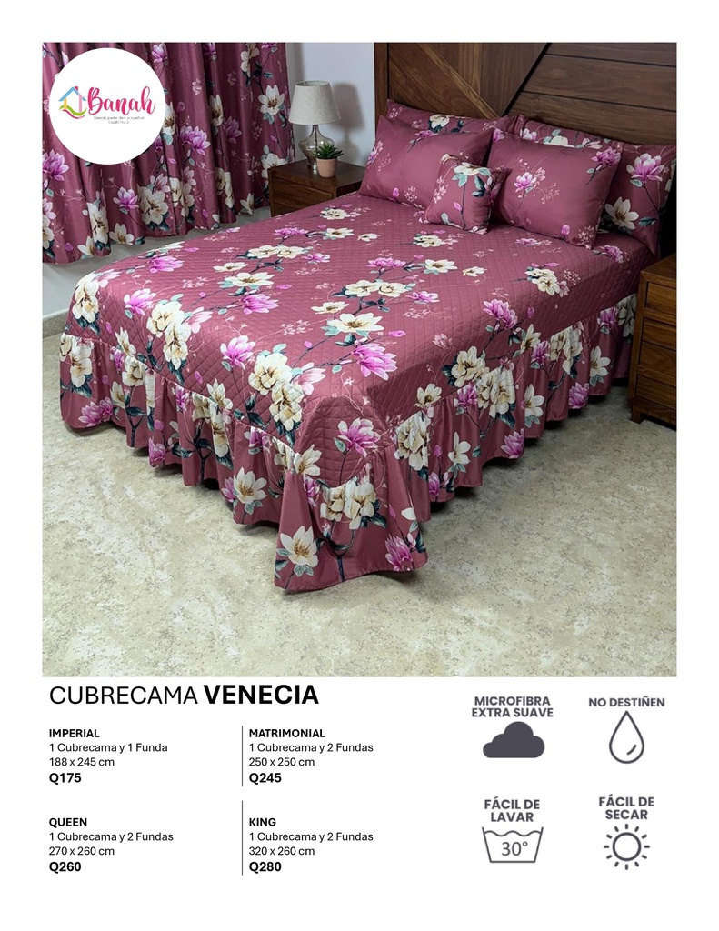 Cubrecama Venecia