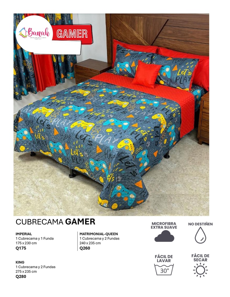 Cubrecama Gamer