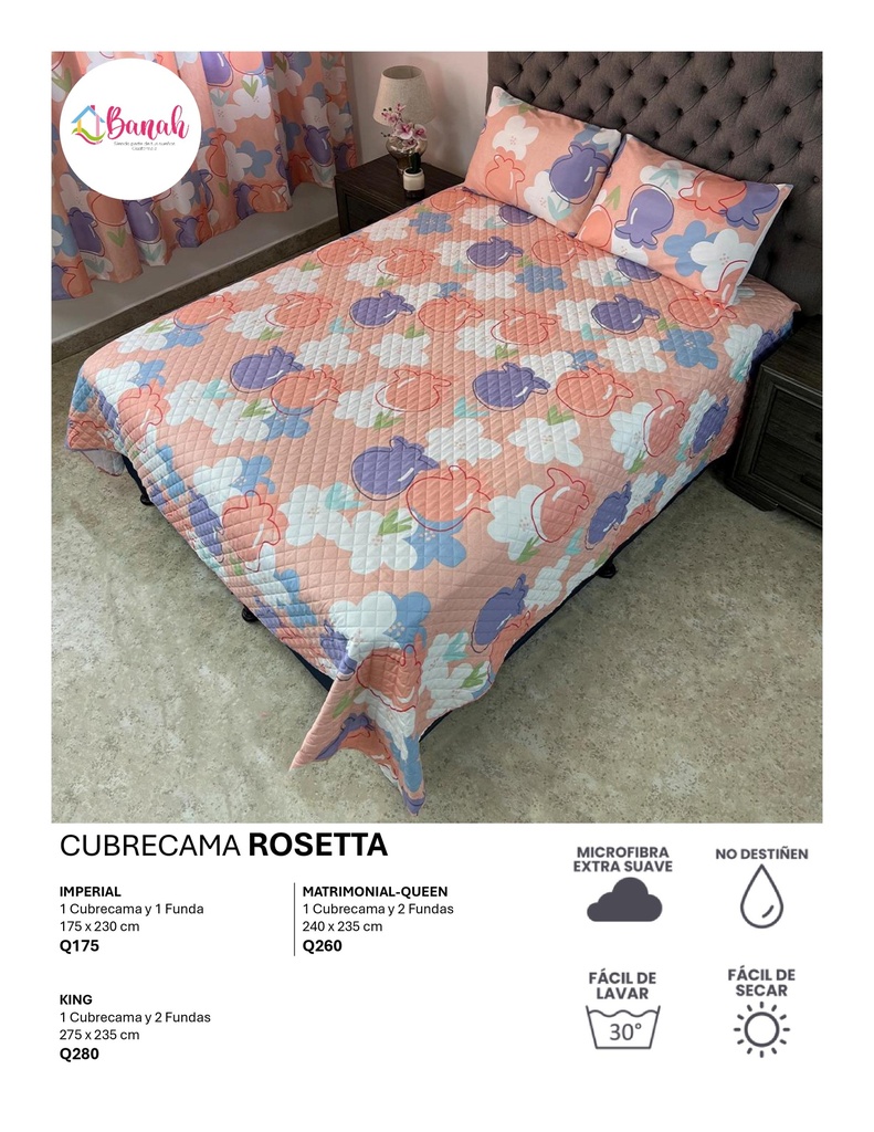 Cubrecama Roseta