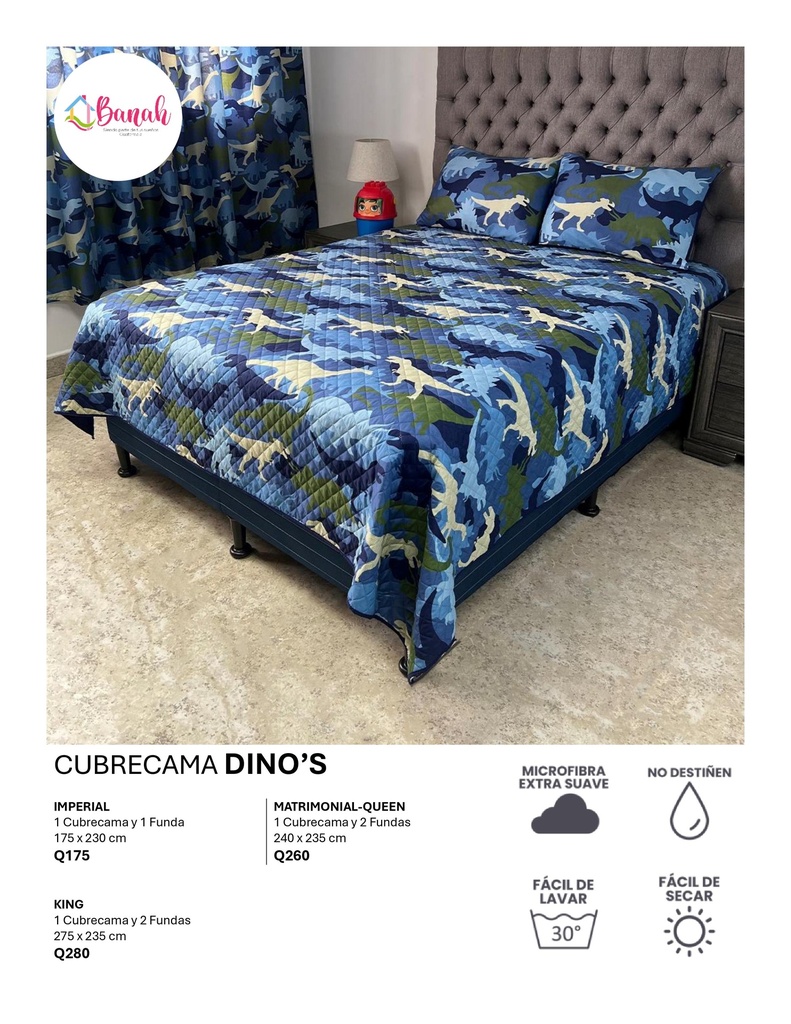 Cubrecama Dinos