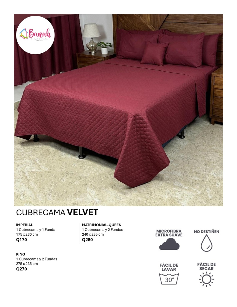 Cubrecama Velvet