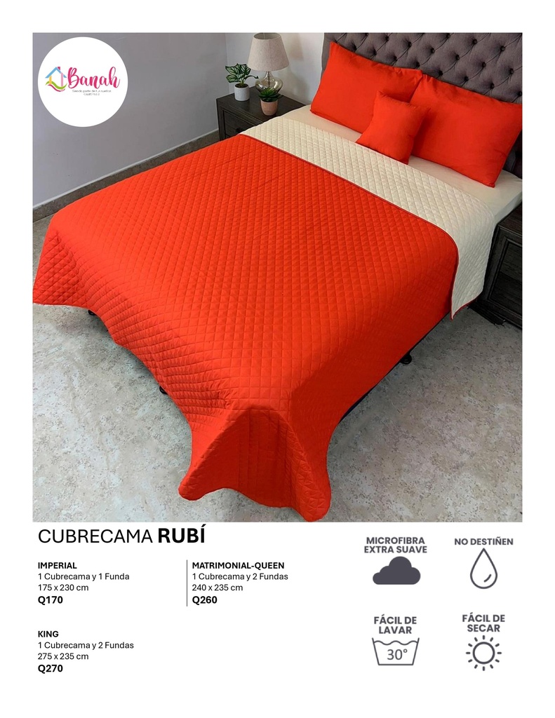 Cubrecama Rubí