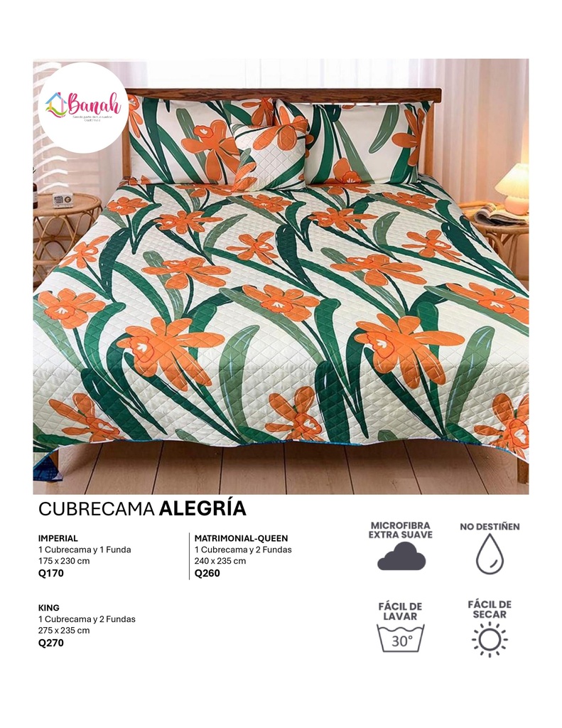 Cubrecama Alegria