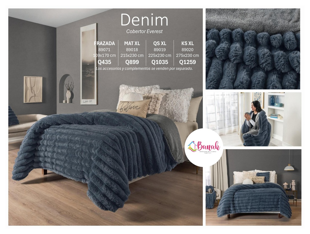 Denim Cobertor Everest