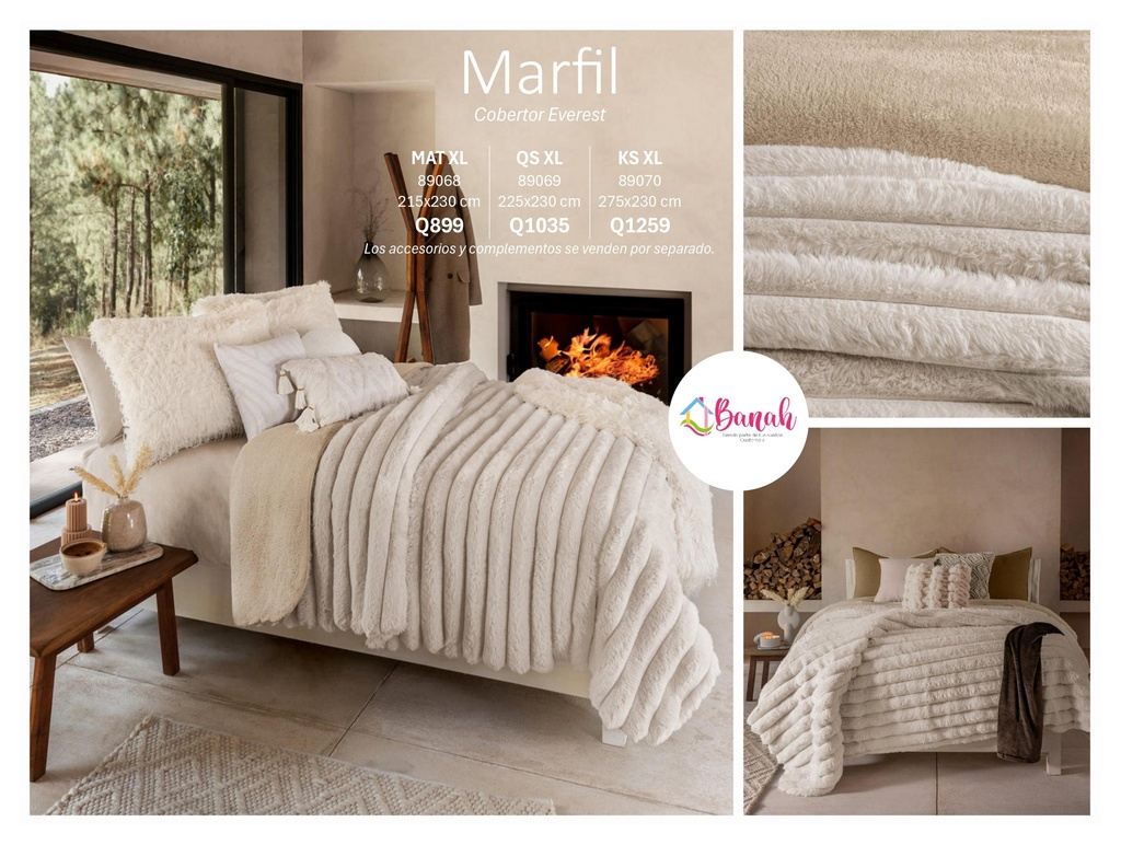 Cobertor Everest Marfil