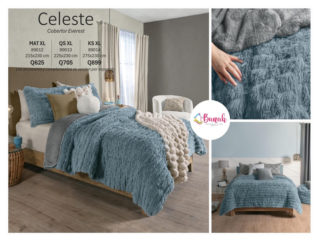 Cobertor Everest Celeste