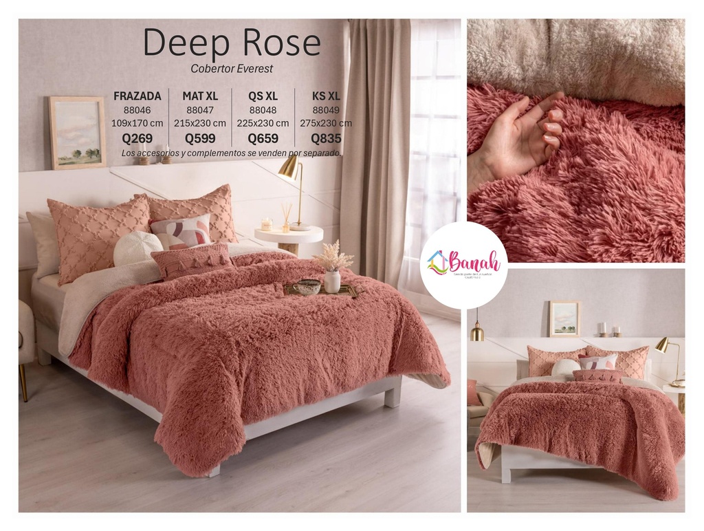 Cobertor Everest Deep Rose