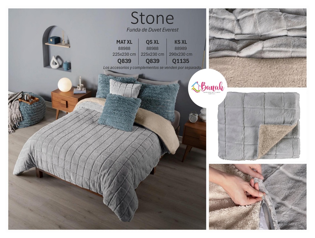 Funda Duvet Everest Stone