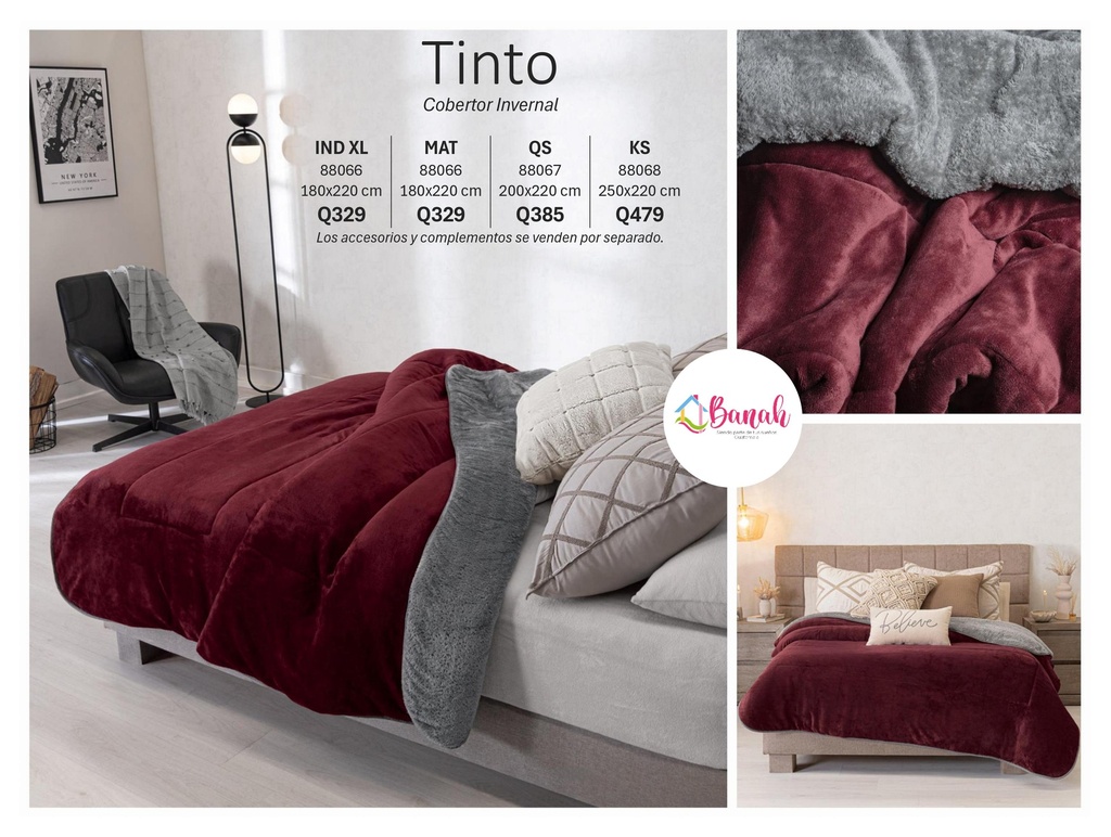 Cobertor Invernal Tinto