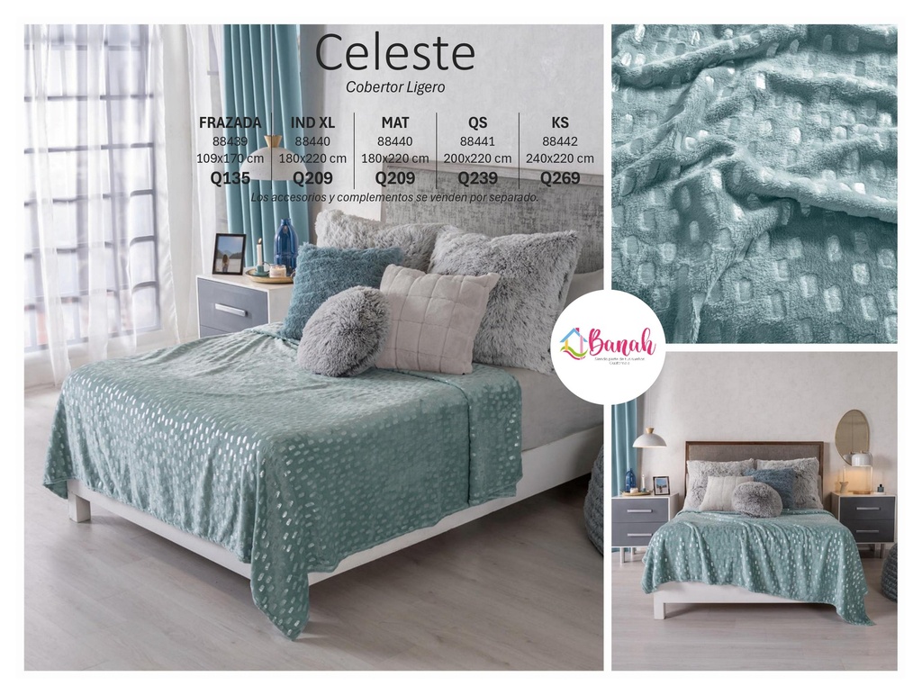 Cobertor Ligero Celeste