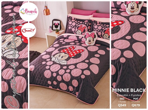 Edredón Minnie Black +Fundas